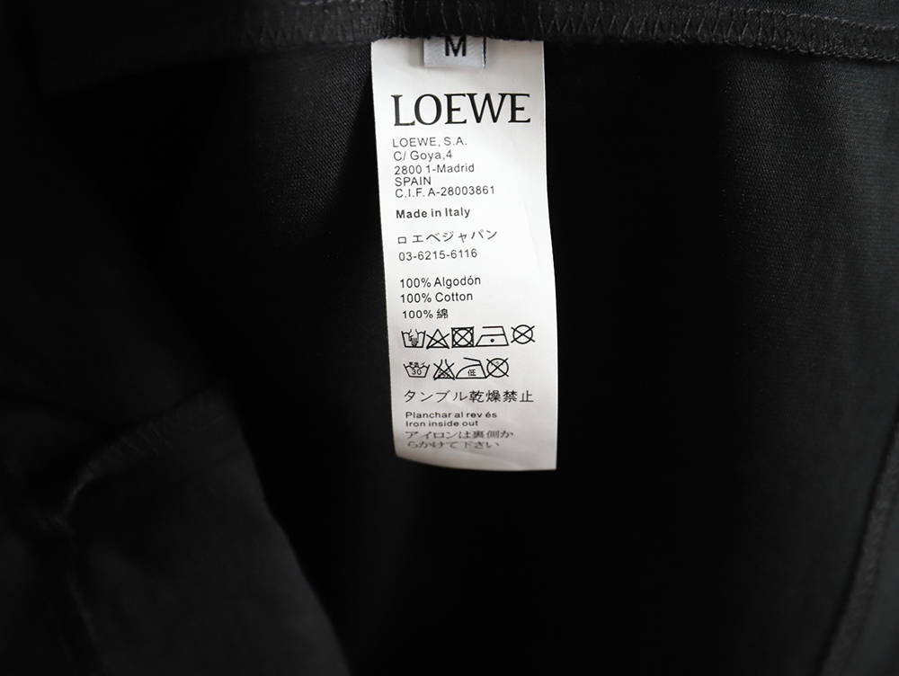 Loewe simple contrast logo embroidered long sleeve TSK1