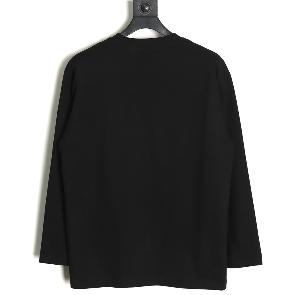 Loewe simple contrast logo embroidered long sleeve TSK1