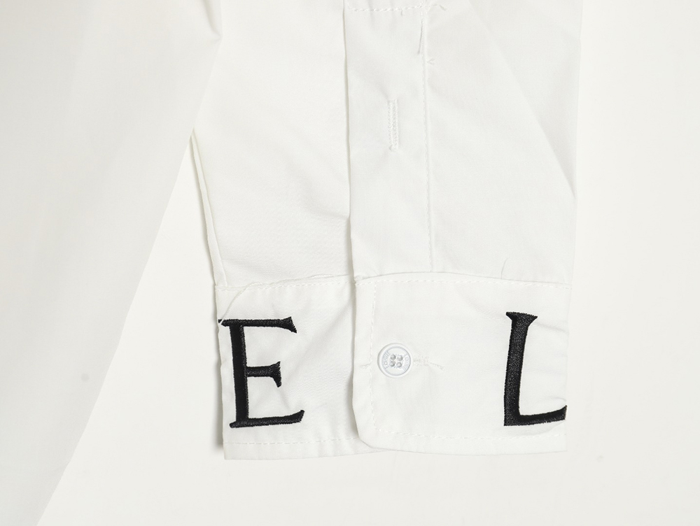 Loewe chest pocket cuffs embroidered logo lapel shirt