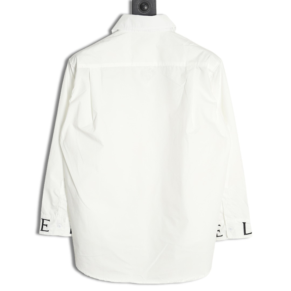 Loewe chest pocket cuffs embroidered logo lapel shirt