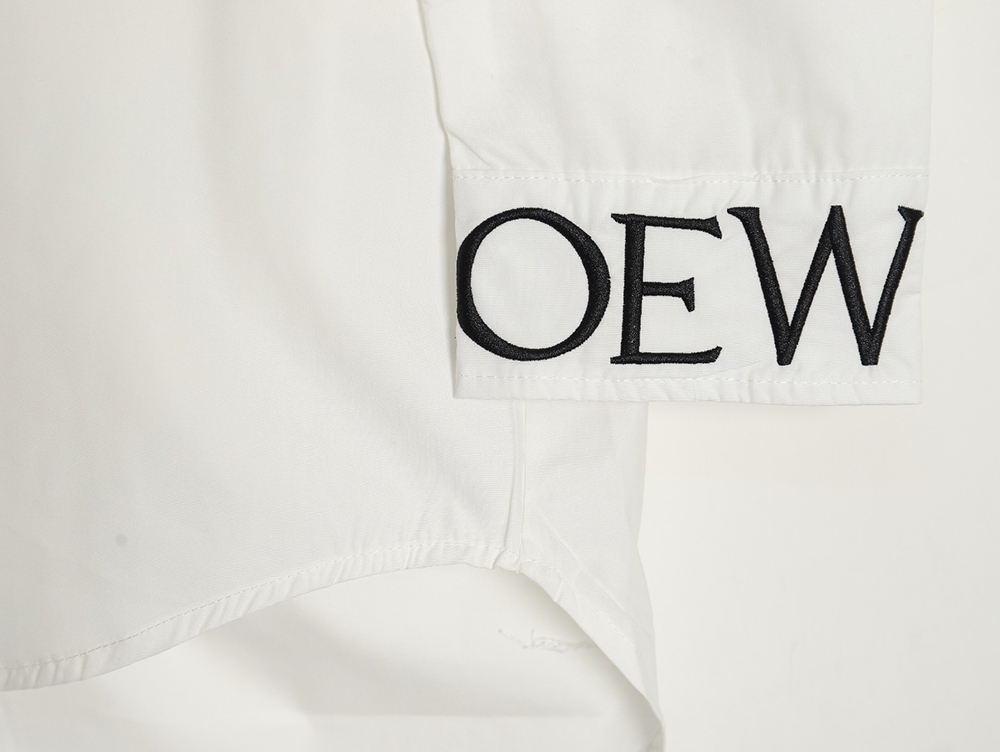 Loewe chest pocket cuffs embroidered logo lapel shirt