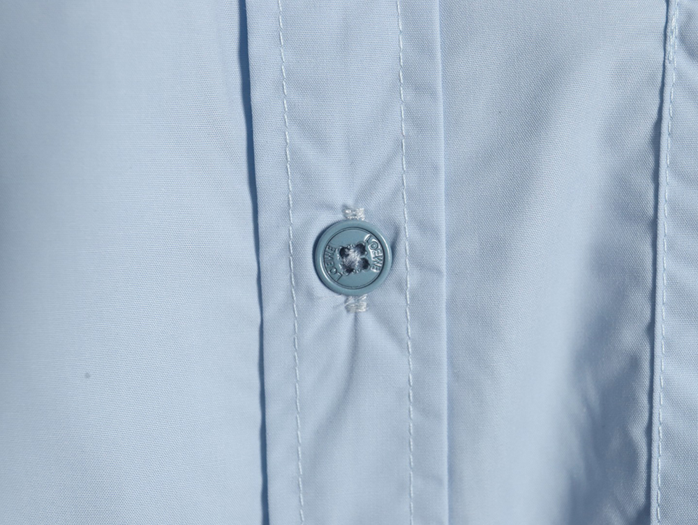 Loewe chest pocket cuffs embroidered logo lapel shirt TSK1