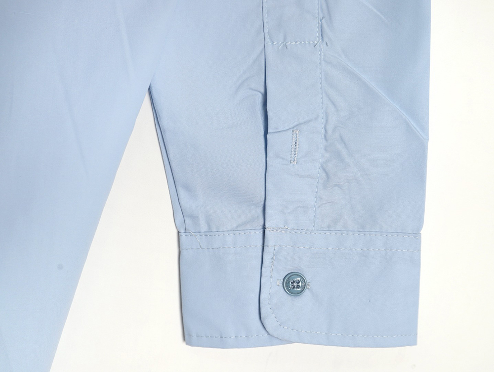 Loewe chest pocket cuffs embroidered logo lapel shirt TSK1