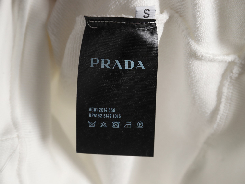 Prada Phantom Triangle Logo Print Crewneck Sweatshirt