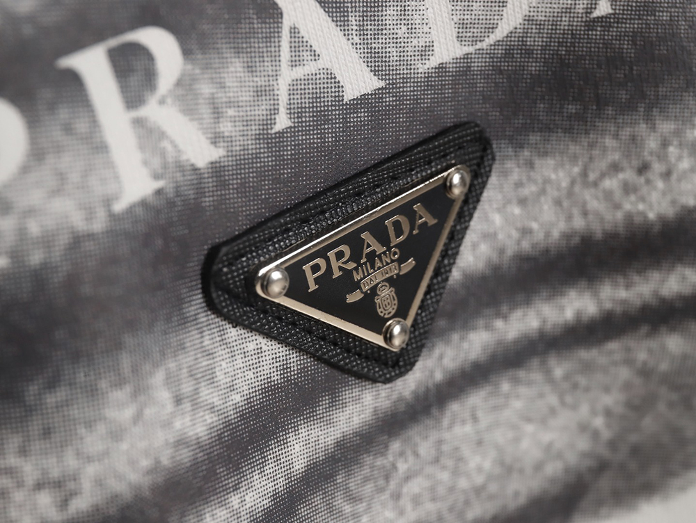 Prada Phantom Triangle Logo Print Crewneck Sweatshirt