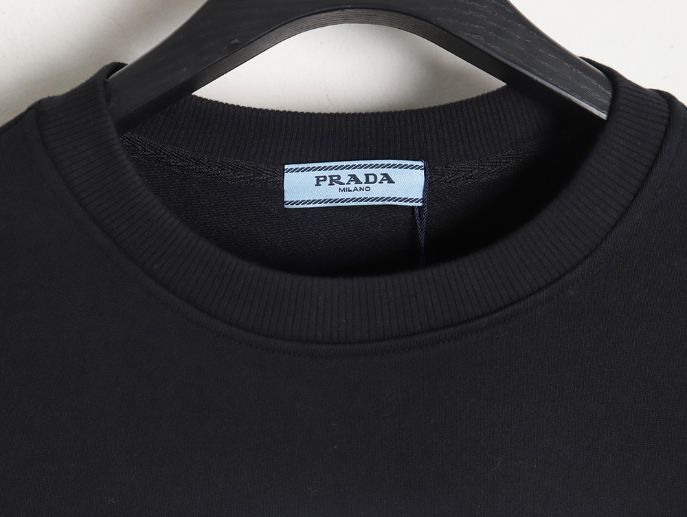 Prada Phantom Triangle Logo Print Crewneck Sweatshirt TSK1