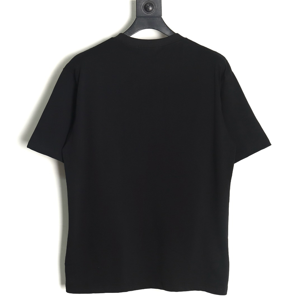 Prada wavy line triangle embroidered short-sleeved T-shirt TSK1