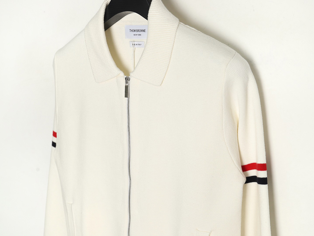 Thom Browne Zip-up jacket with webbing sleeves