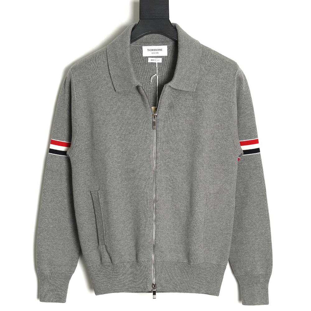 Thom Browne Zip-up jacket with webbing sleeves TSK1