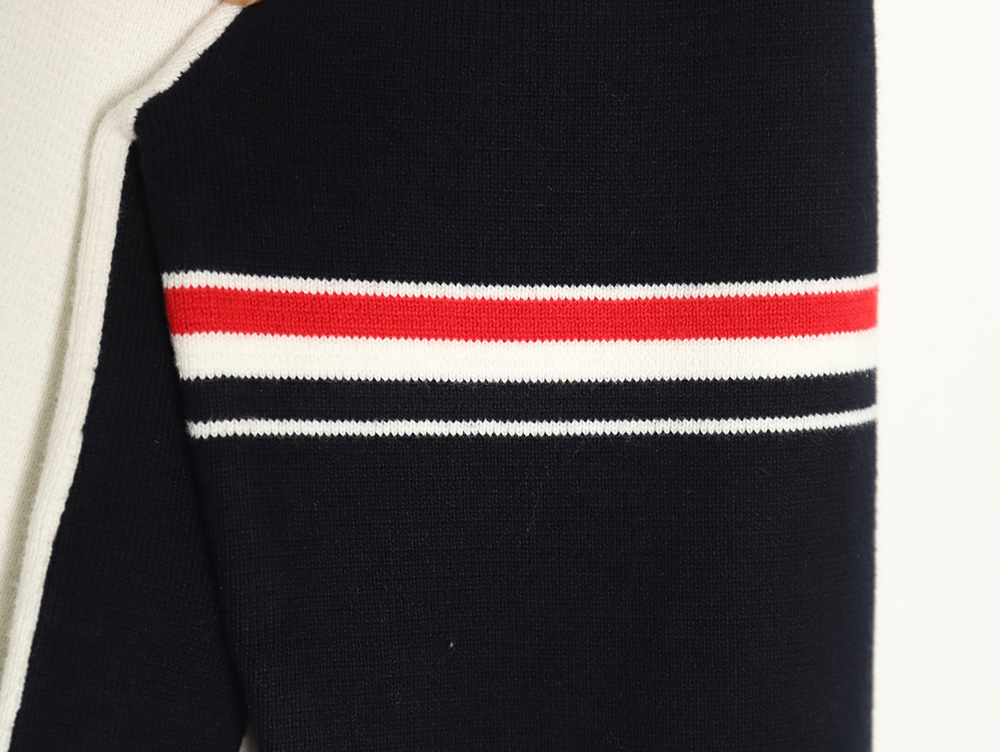 Thom Browne Double Sleeve Web Band Cardigan Sweater