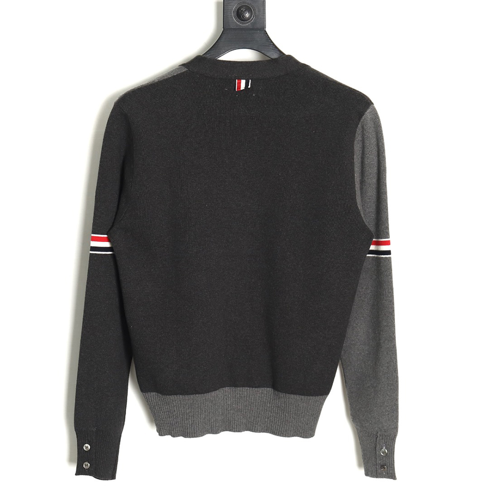 Thom Browne Double Sleeve Web Band Cardigan Sweater TSK1