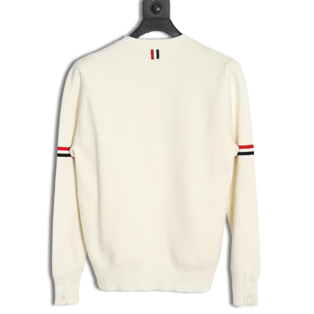 Thom Browne Double Sleeve Web Band Cardigan Sweater TSK2