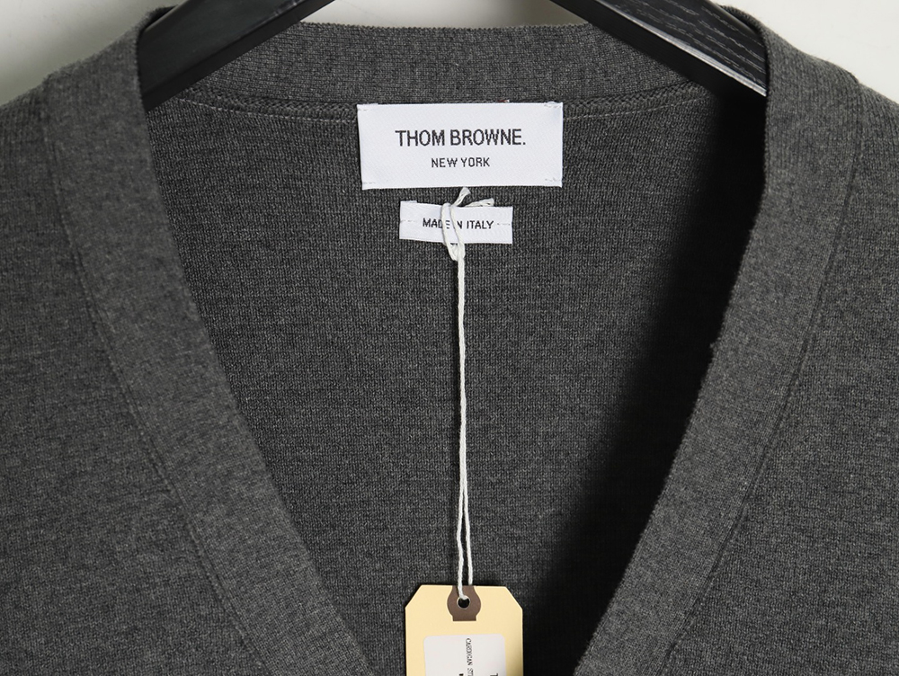 Thom Browne Double Sleeve Web Band Cardigan Sweater TSK3