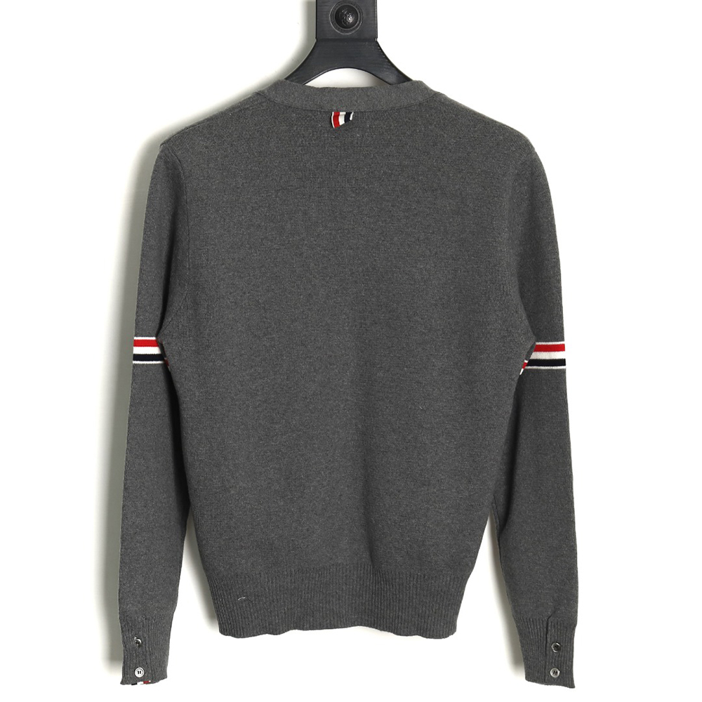 Thom Browne Double Sleeve Web Band Cardigan Sweater TSK3