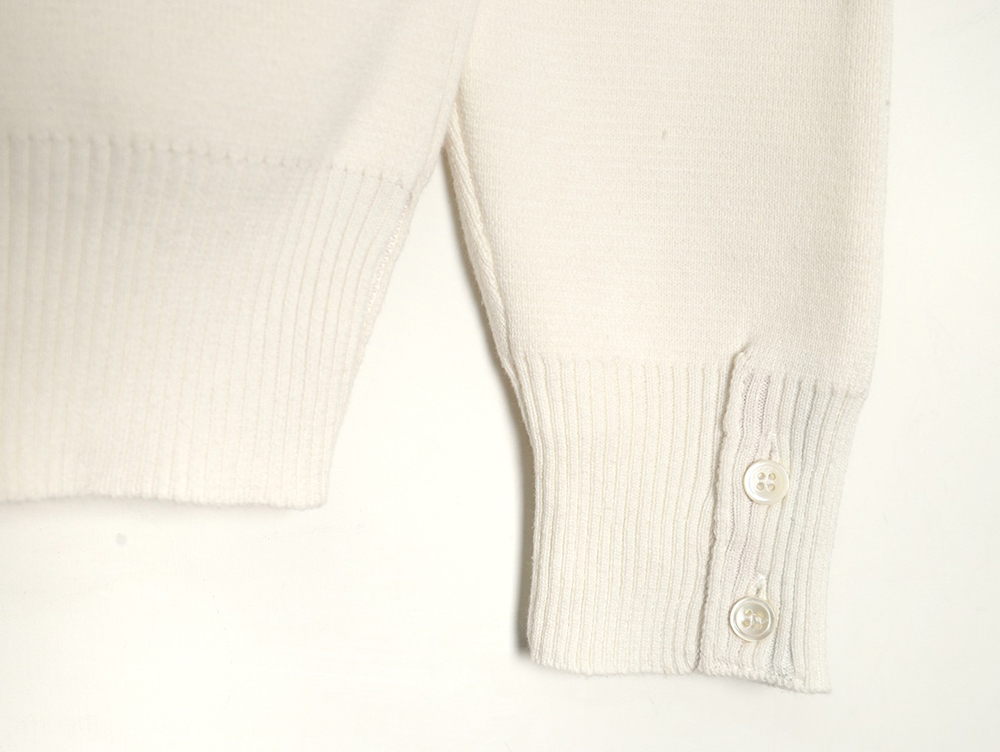 Thom Browne crew neck sweater with double sleeves and armband