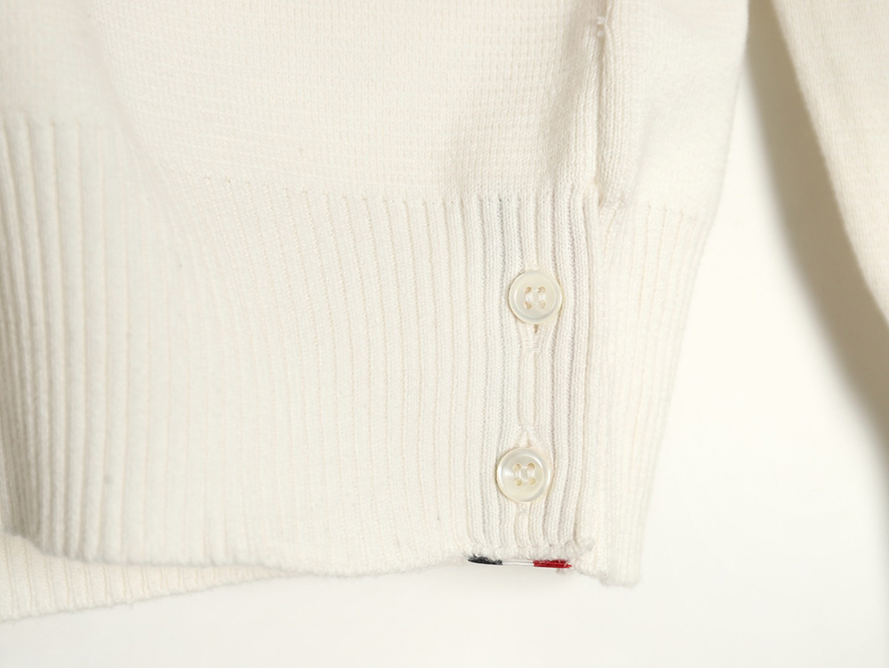 Thom Browne crew neck sweater with double sleeves and armband