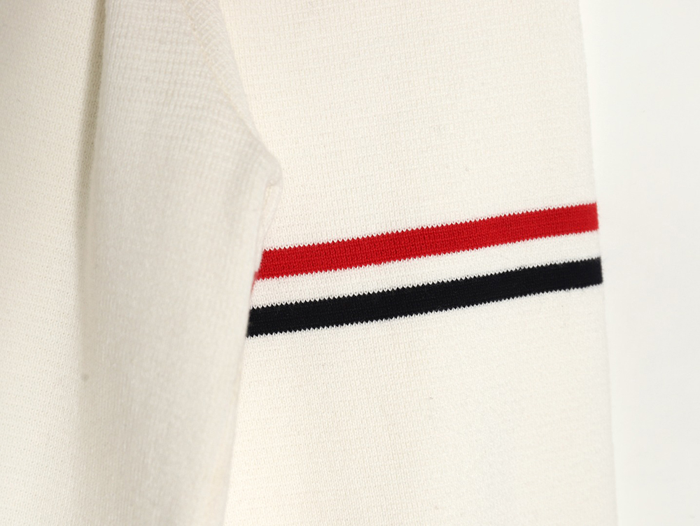 Thom Browne crew neck sweater with double sleeves and armband