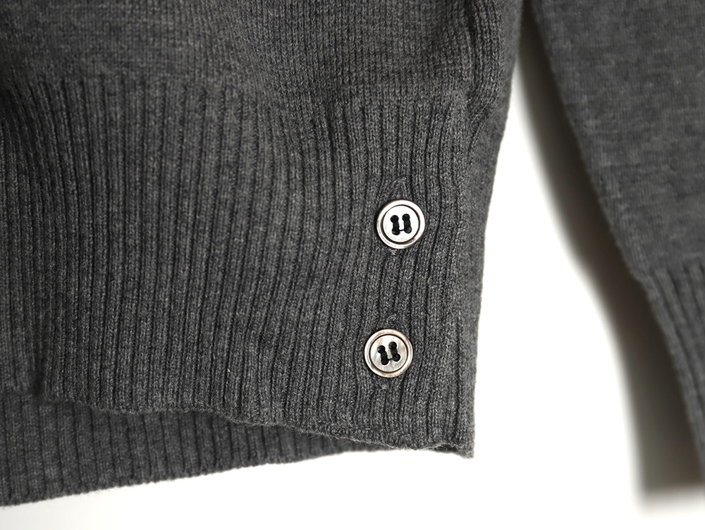 Thom Browne crew neck sweater with double sleeves and armband TSK1