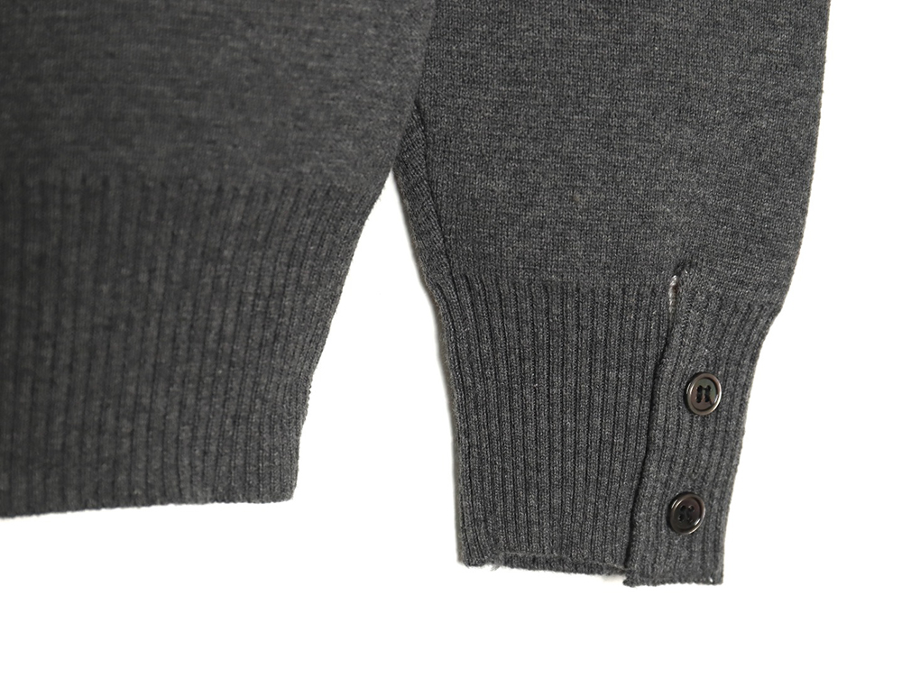 Thom Browne crew neck sweater with double sleeves and armband TSK1