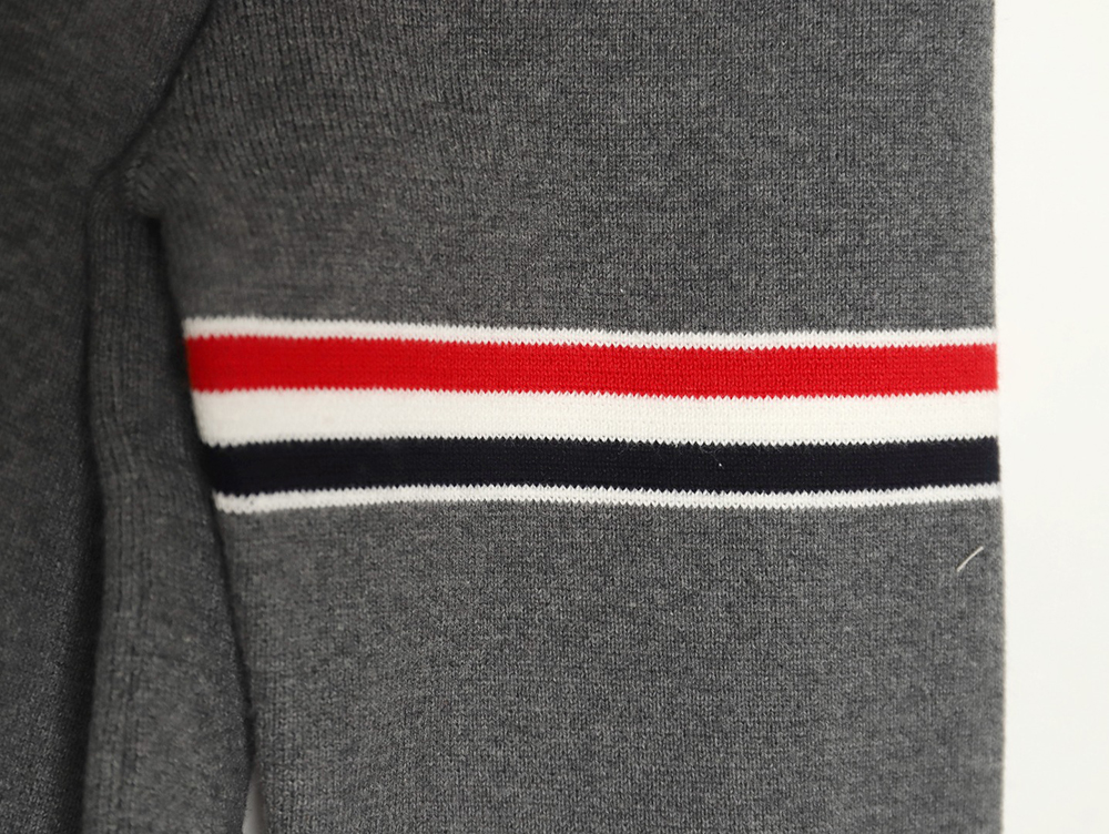 Thom Browne crew neck sweater with double sleeves and armband TSK1