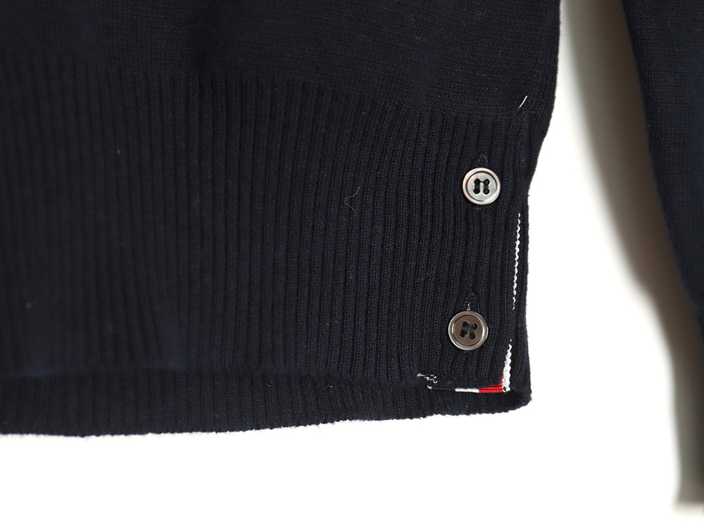 Thom Browne crew neck sweater with double sleeves and armband TSK2