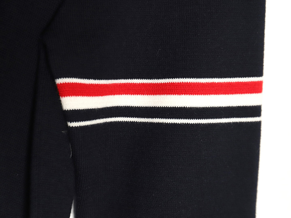 Thom Browne crew neck sweater with double sleeves and armband TSK2