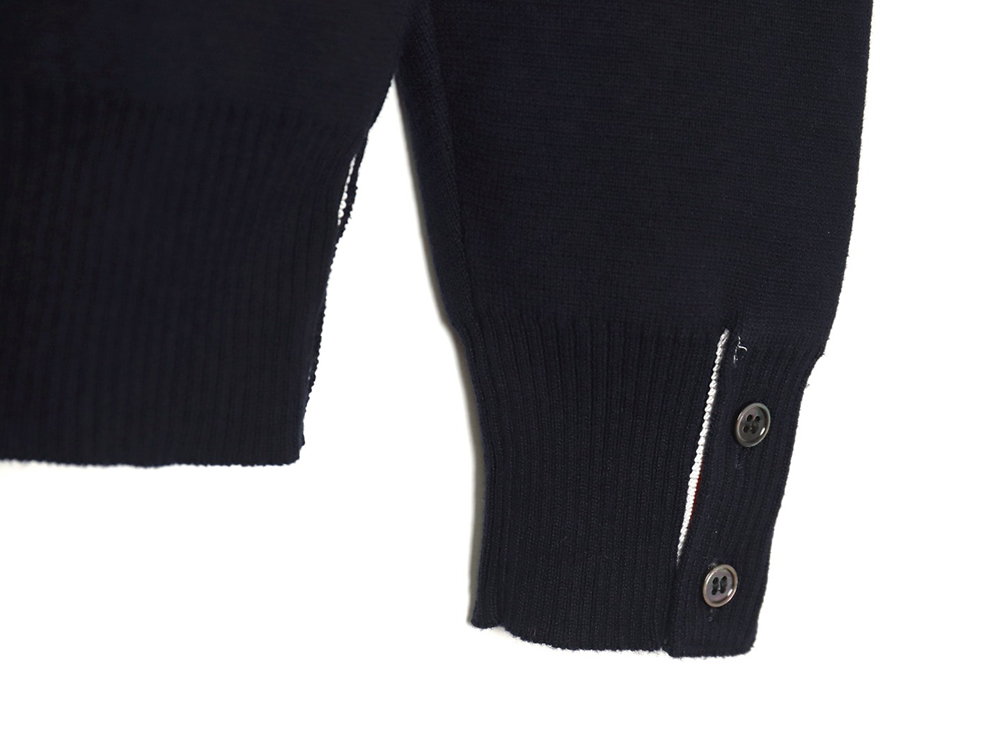 Thom Browne crew neck sweater with double sleeves and armband TSK2