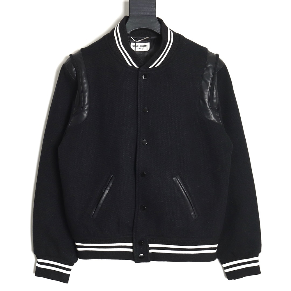 Saint Laurent Paris wool baseball jacket