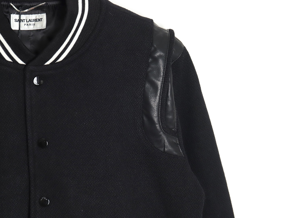 Saint Laurent Paris wool baseball jacket