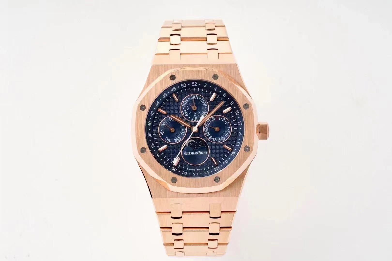 Audemars Piguet - Royal Oak Perpetual Cal 26574 RG/RG Blue/Stk APSF A5134