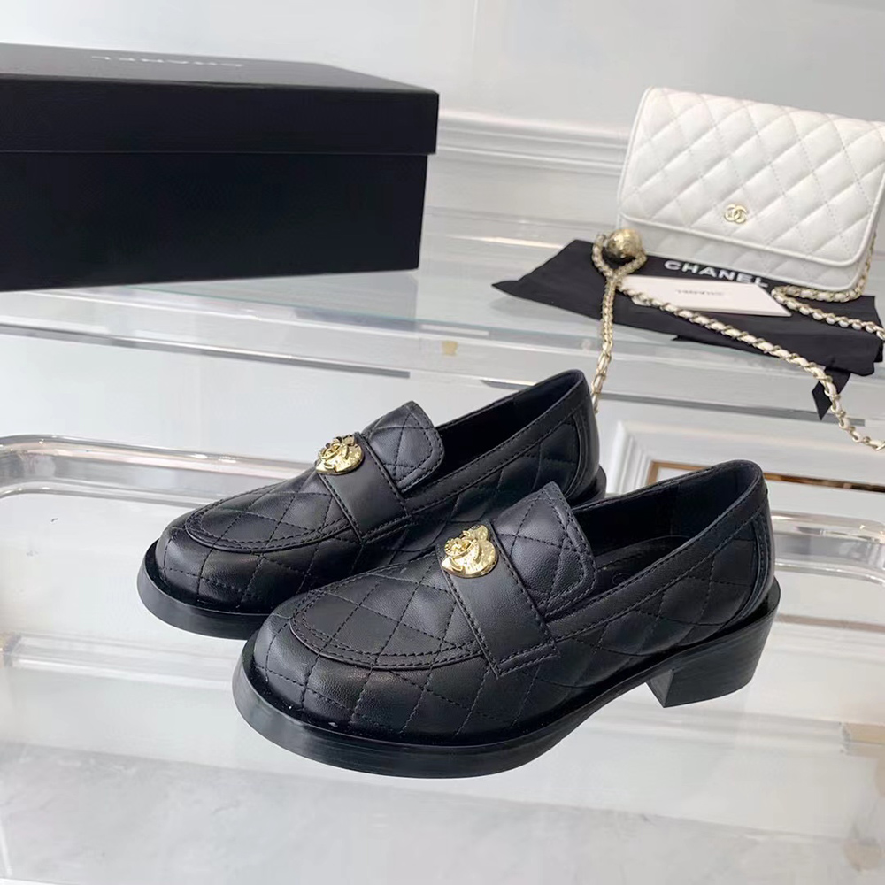 Chanel CC Heart Loafers