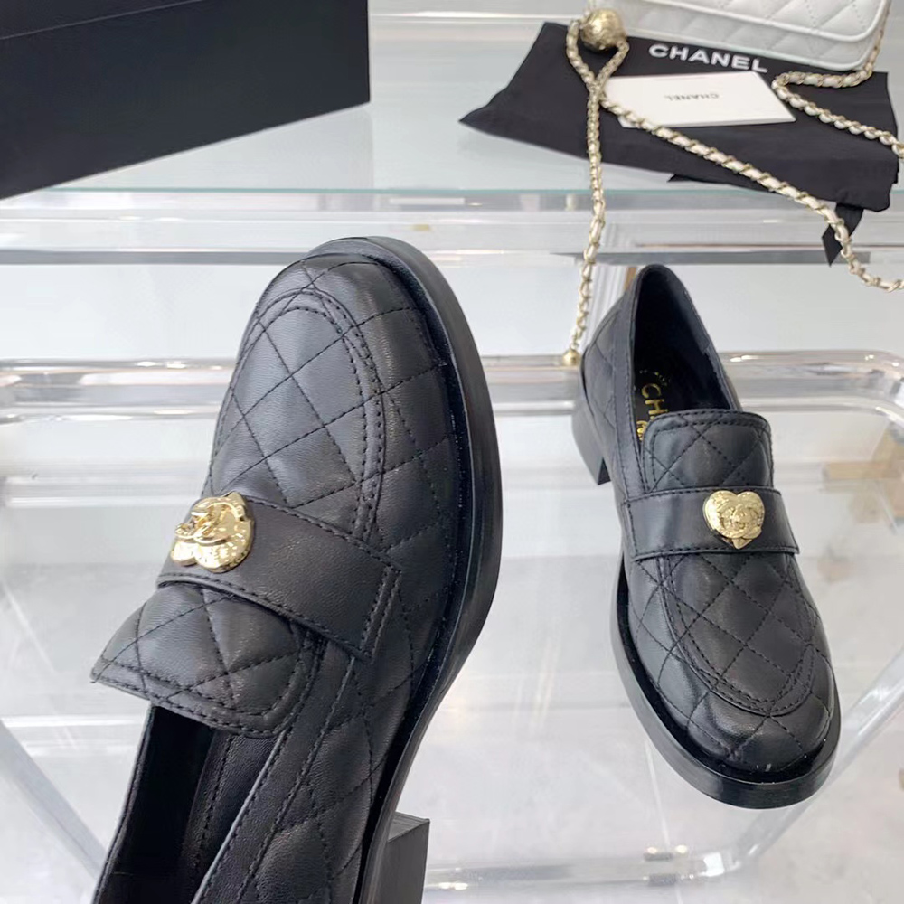 Chanel CC Heart Loafers