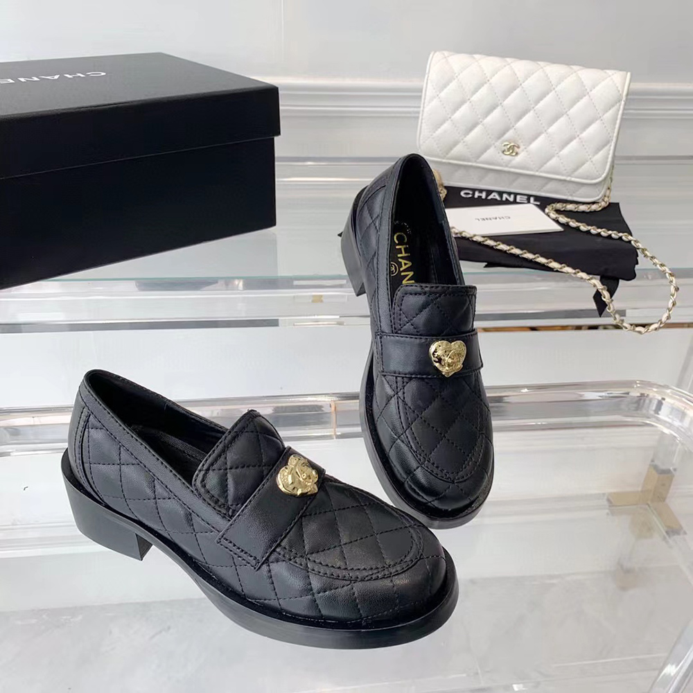 Chanel CC Heart Loafers