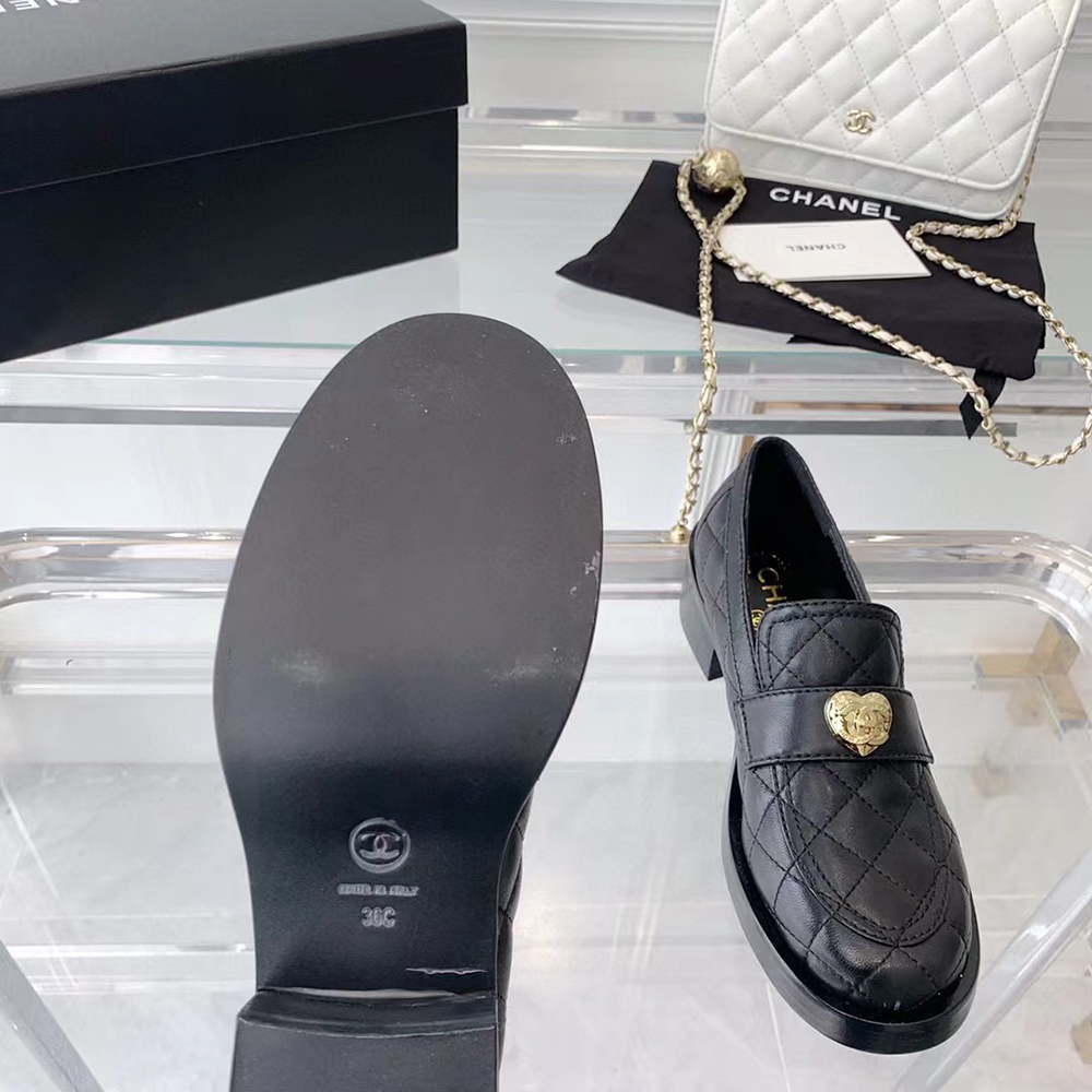 Chanel CC Heart Loafers