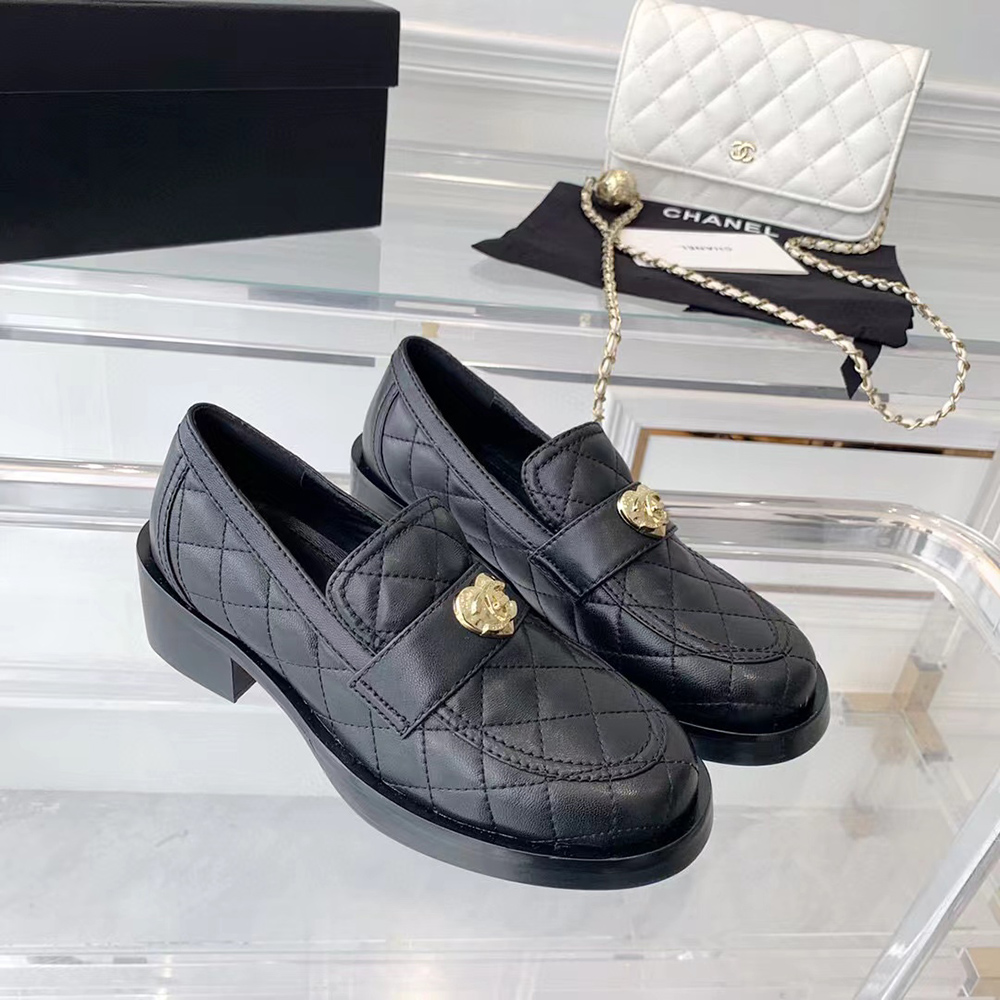 Chanel CC Heart Loafers