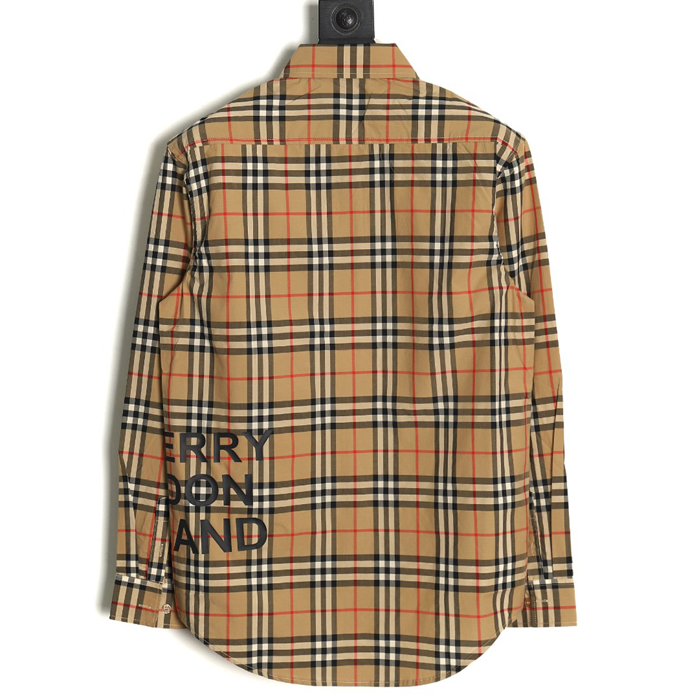 Burberry hem lettering check shirt