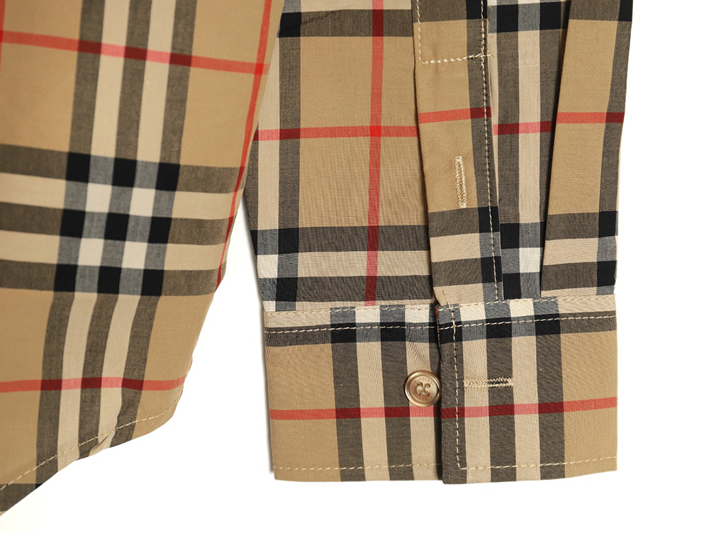 Burberry hem lettering check shirt