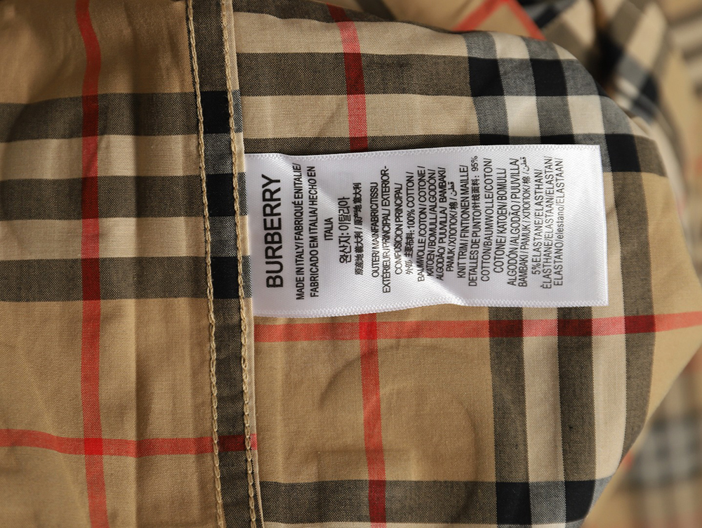 Burberry hem lettering check shirt