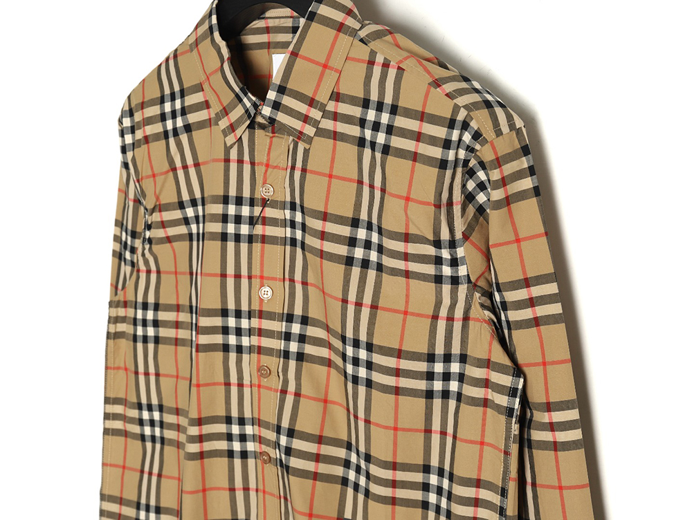 Burberry hem lettering check shirt