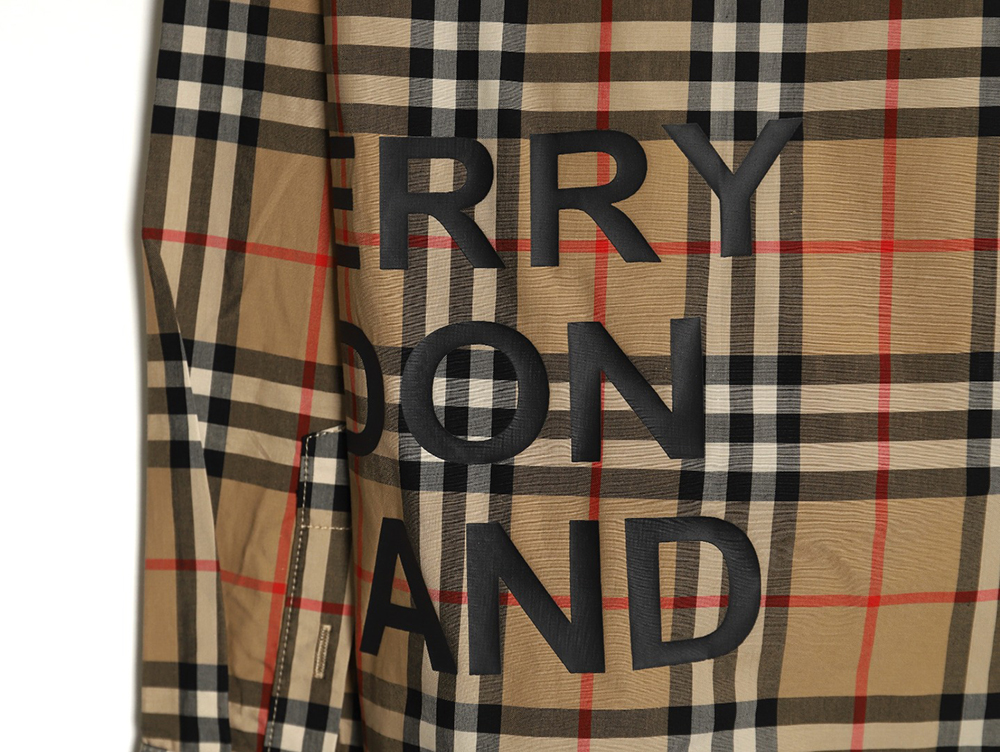 Burberry hem lettering check shirt