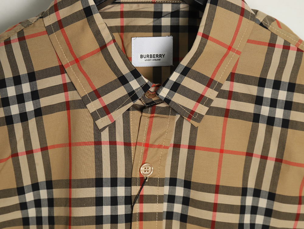 Burberry hem lettering check shirt