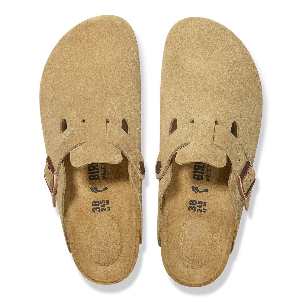 Birkenstock Boston Suede Leather Sneakers “Latte Cream”