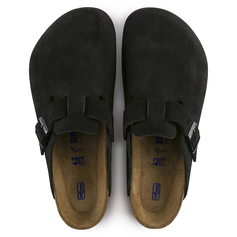 Birkenstock Boston Suede Leather Sneakers “Black”