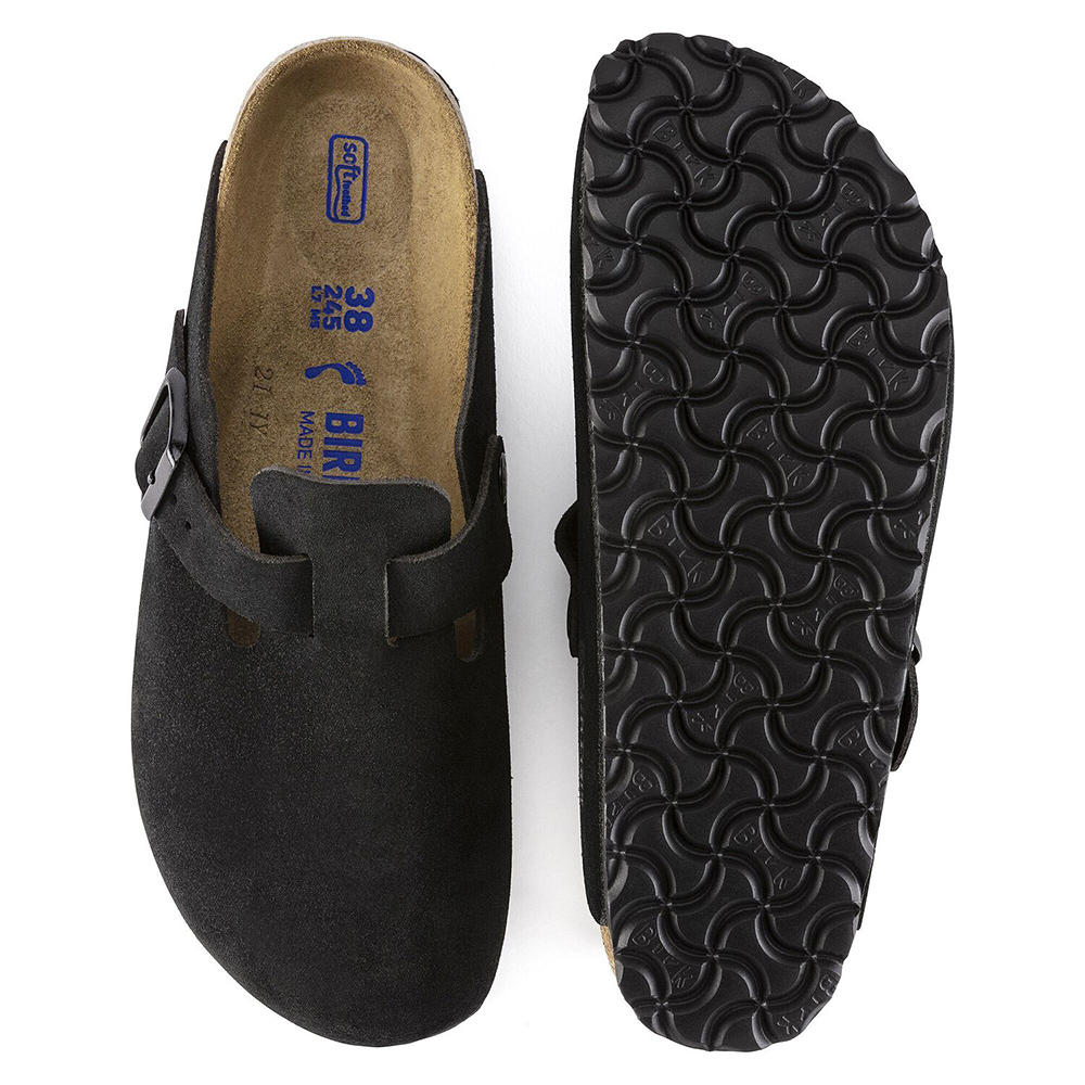 Birkenstock Boston Suede Leather Sneakers “Black”