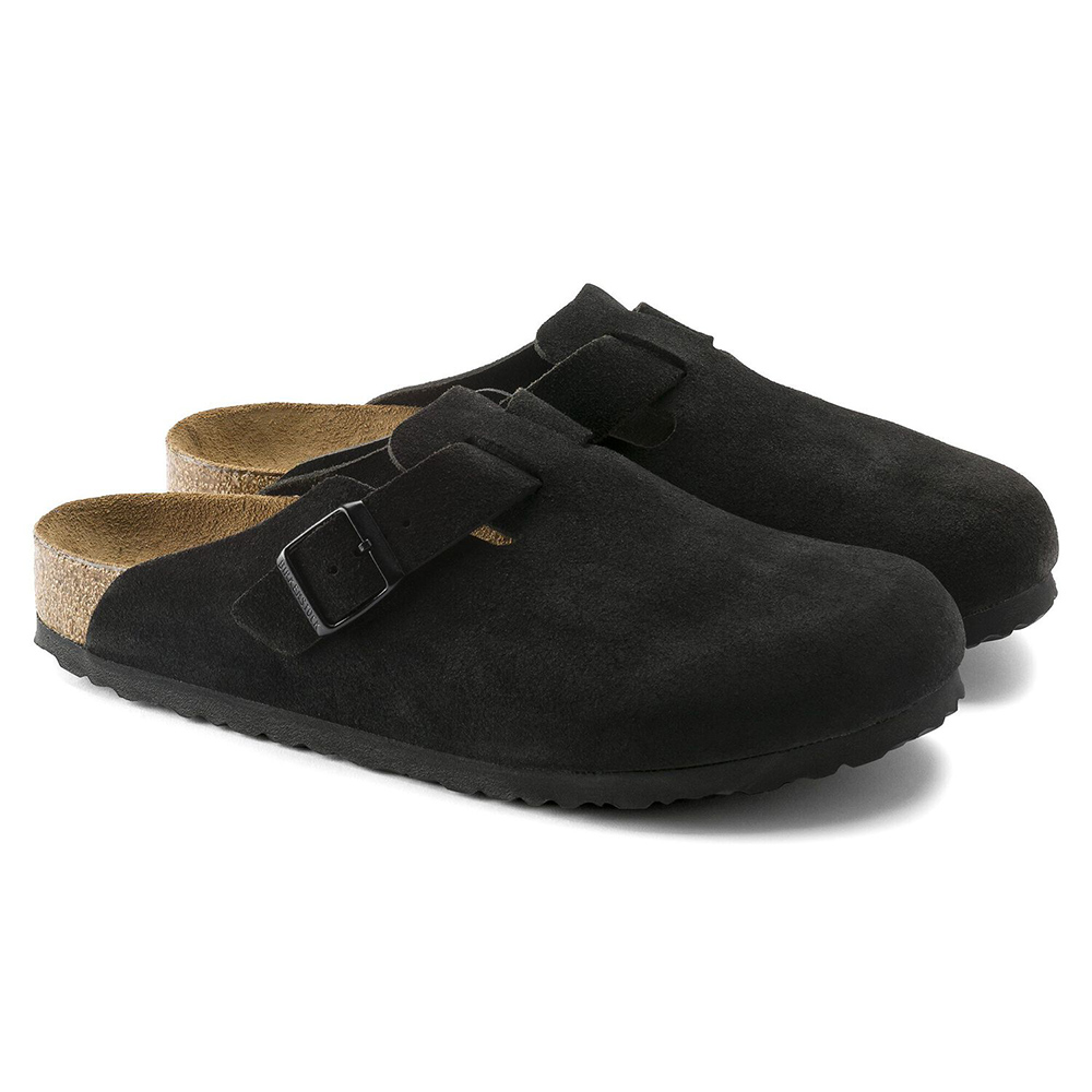 Birkenstock Boston Suede Leather Sneakers “Black”