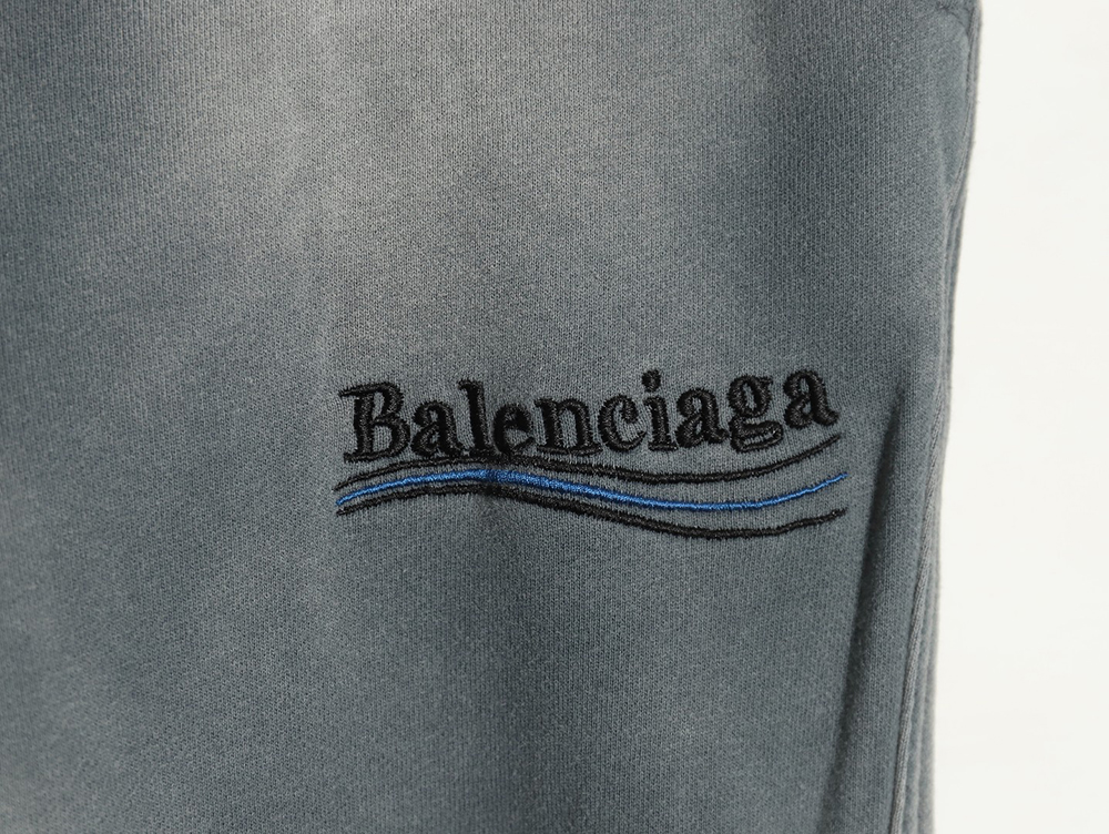 Balenciaga washed snowflake cola embroidered trousers