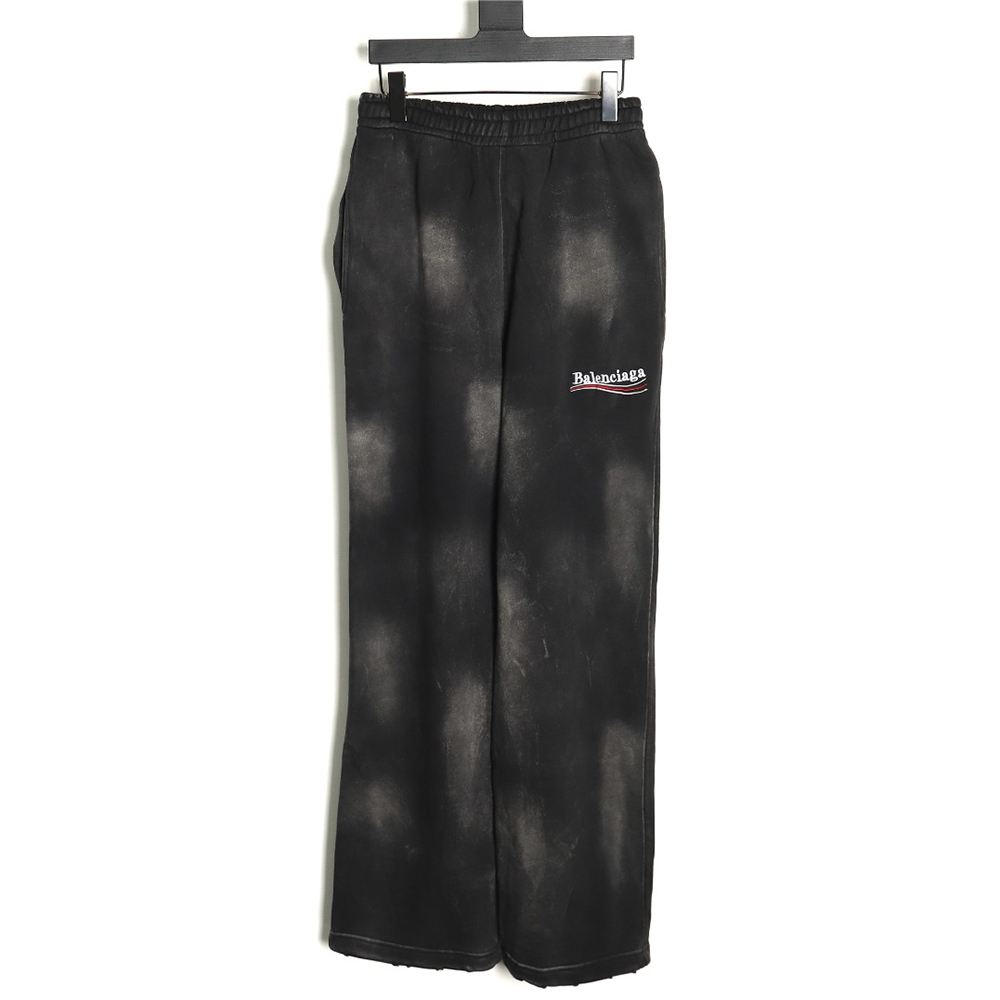 Balenciaga washed snowflake cola embroidered trousers TSK1