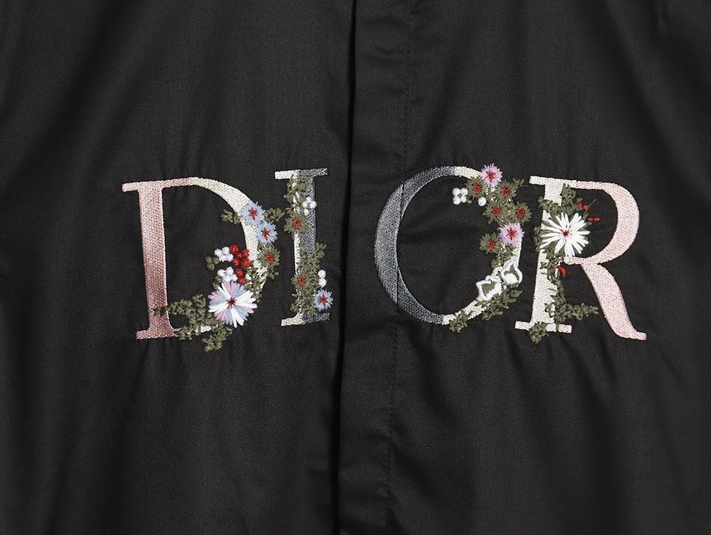 Dior gradient floral embroidered shirt long sleeves TSK1