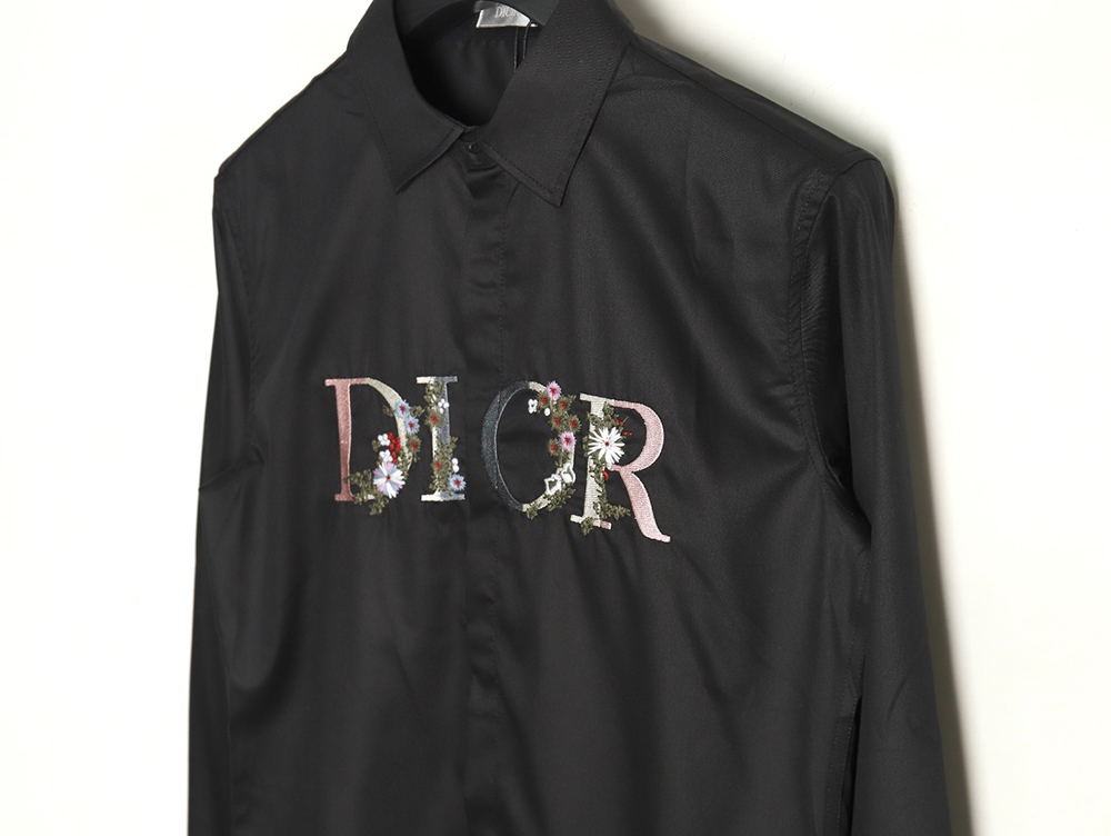 Dior gradient floral embroidered shirt long sleeves TSK1