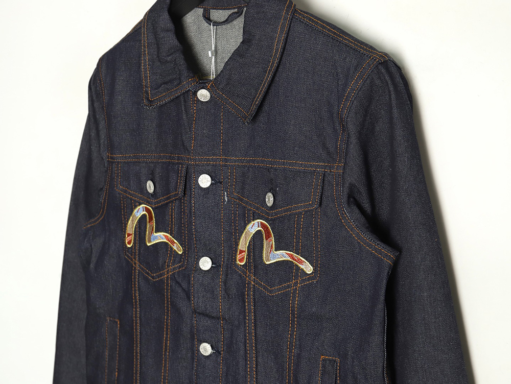 Evisu Kamon Embroidered Denim Jacket